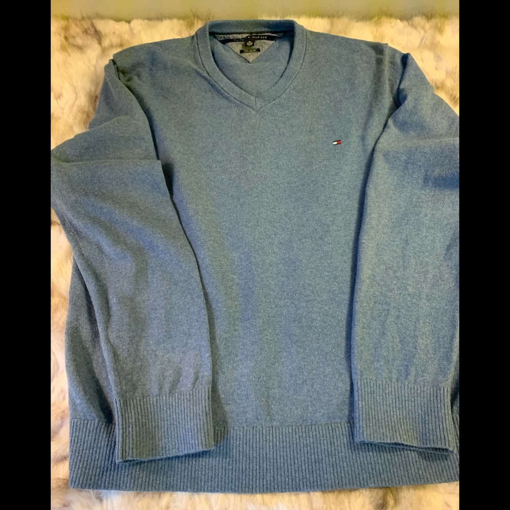 Cashmere Tommy Hilfiger V Neck Sweater.
